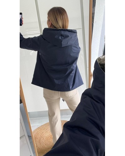Imperméable réversible Laura Jo marine et doré vue dos