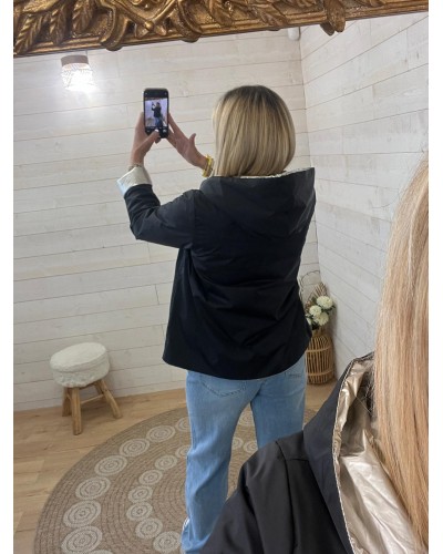 Imperméable Laura Jo noir vue dos