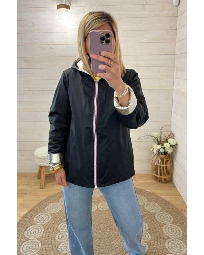 Imperméable noir Laura Jo fermé