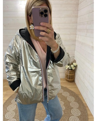 Imperméable noir Laura Jo ouvert