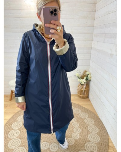 Imperméable Laura Jo marine côté imperméable
